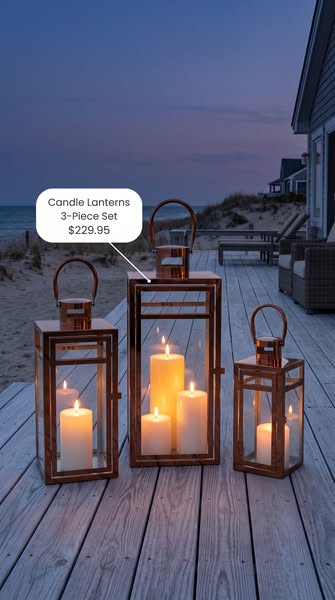 Candle Lanterns 3-Piece Set