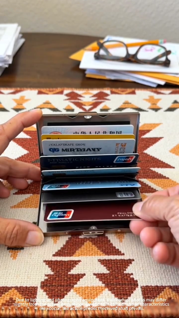 Ultra‑Slim RFID‑Blocking Stainless Steel Card Holder | Secure Pocket Card Case for Travel & Everyday Carry