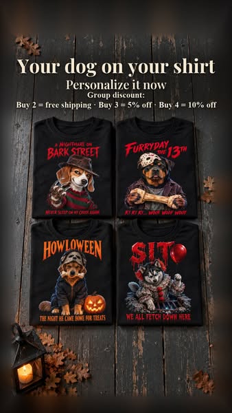 Upload your dog. Get the design. Big Sale – Whole Shop
