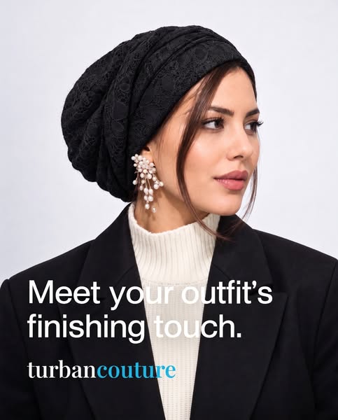 Beanie Wrap Lace - Black