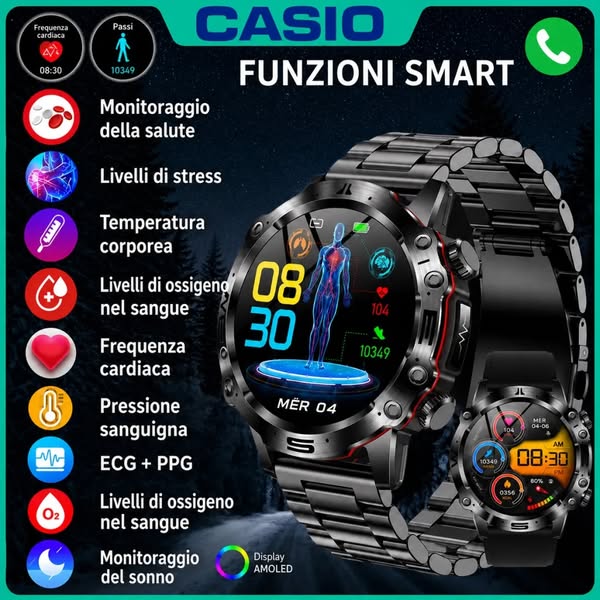 Orologio intelligente CASIO® per la salute | Monitora i tuoi dati di salute quotidiani in tempo reale