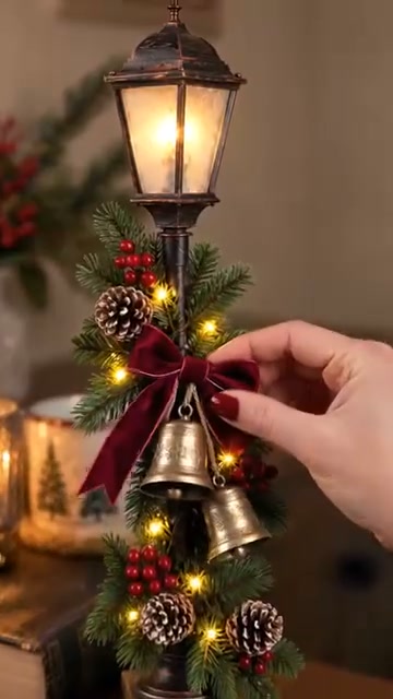 One Lamp. A Whole Christmas Village.