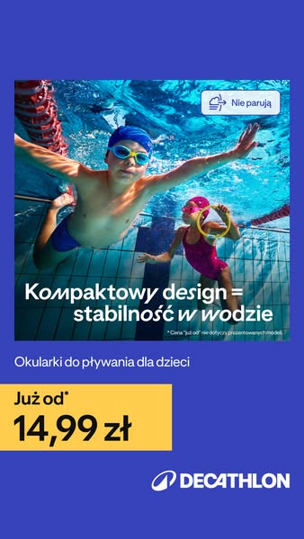 Okularki do pływania dla dzieci już od 14,99 zł
