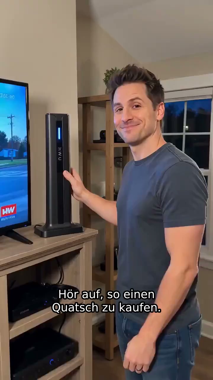 Digitale HDTV-Zimmerantenne mit hoher Verstärkung und Signalverstärker – kein Abonnement, einfache Installation