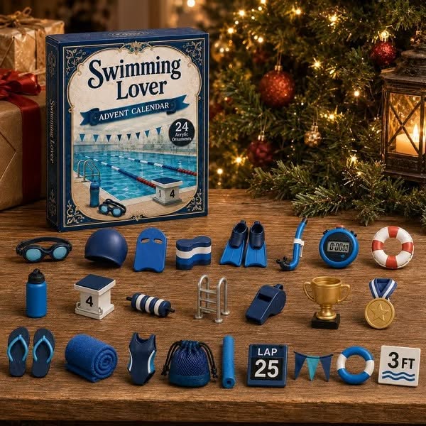 Swimming Lover Advent Calendar 2026 – 24 Acrylic Charms