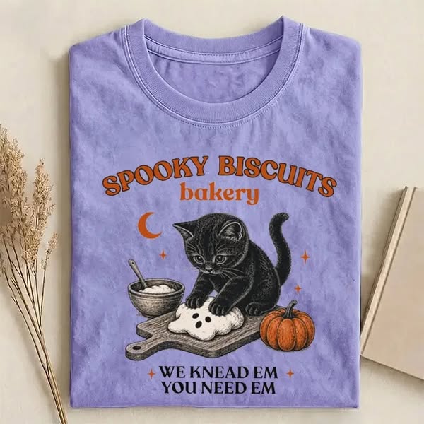 Halloween Kitty Biscuits T-Shirt