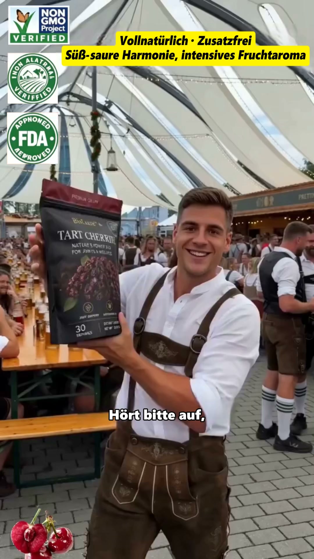Premium getrocknete Kirschen aus Chile! Natürlicher Fruchtsnack aus den Anden‑Plantagen