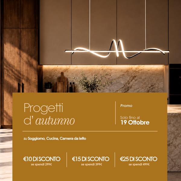 Progetta la luce dei tuoi ambienti d’autunno.