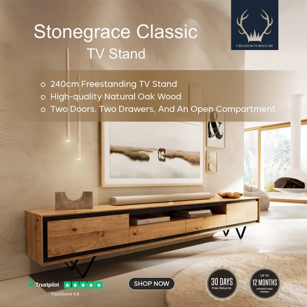Stonegrace 240cm Premium TV Stand