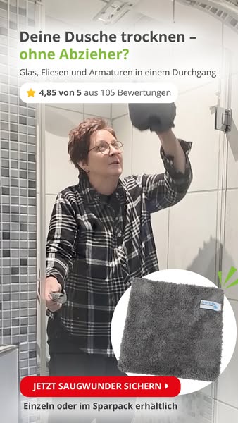 Dusche trocknen – ohne Abzieher