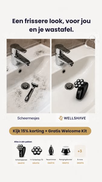 Glad hoofd in een paar minuten