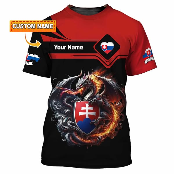 Personalized Slovakia Shirt with Your Name