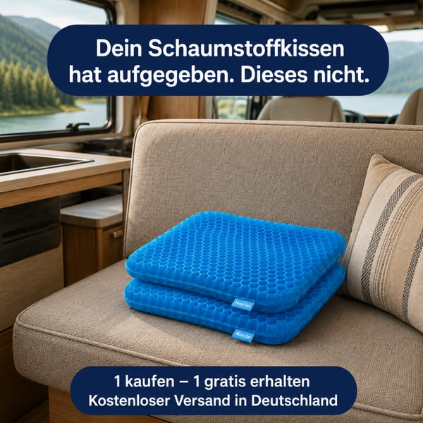 Ein Gelkissen für Sitzen ohne Schmerzen.
