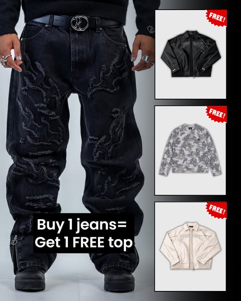 FLARE FIT ZIPPED JEAN FLAMES