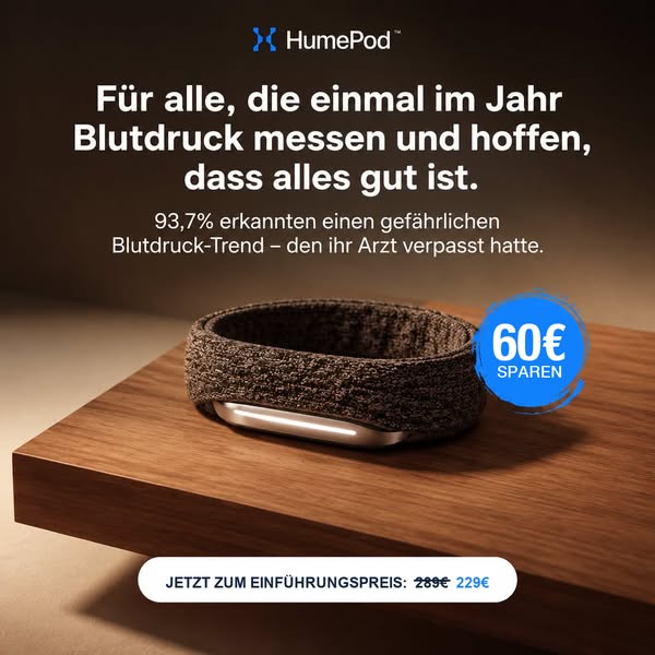 Dein Körper sendet täglich Signale. Das Hume Body Band entschlüsselt sie.
