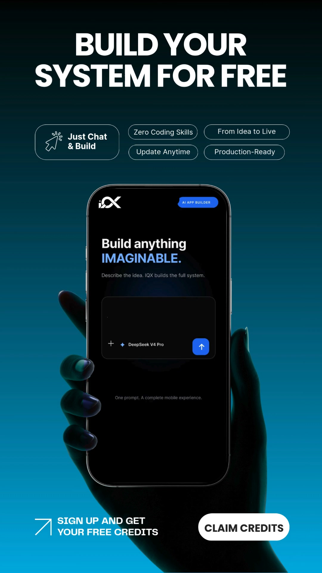Turn Prompts Into Products With IQX. Try it for free.