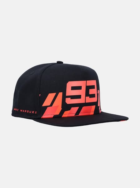 Marc Márquez 93 Flat Visor Black Cap – Official MotoGP