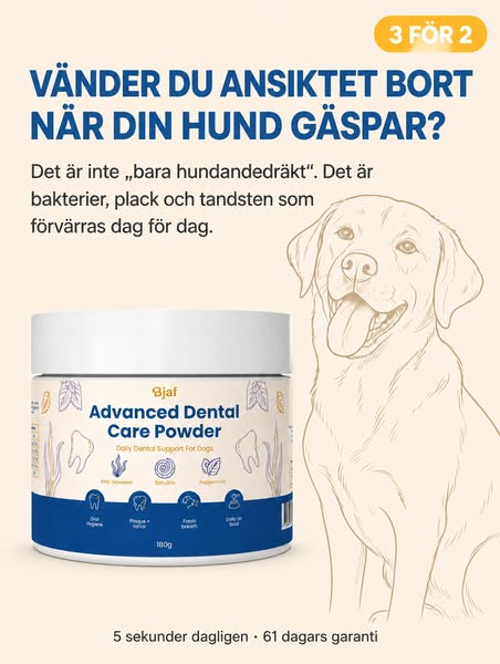 5 sekunder om dagen. Ingen tandborste.