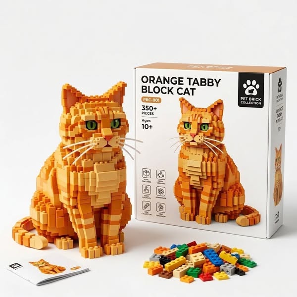 Ginger Cat Building Blocks Set