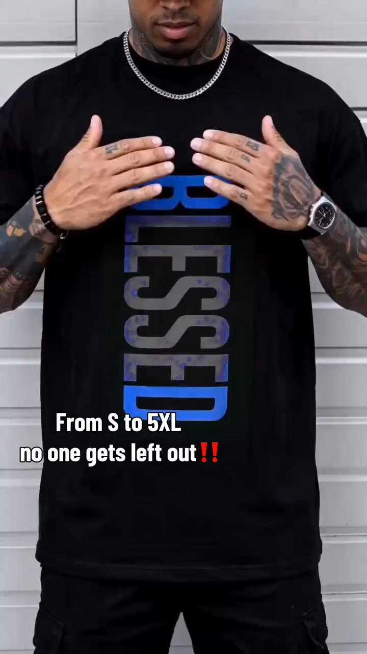 Men's Plus Size Casual Crew Neck T-Shirt