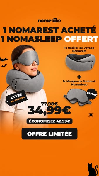Offre d'Halloween : 1 coussin acheté = 1 masque offert
