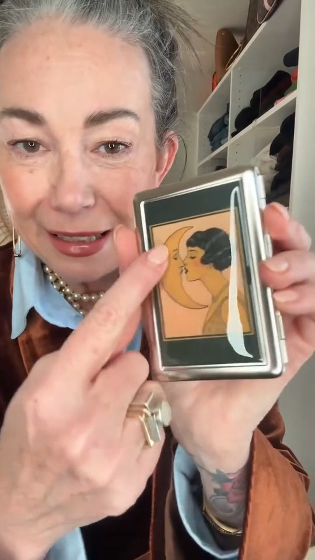 Vintage Art Deco Versatile Card & Cash Case With RFID Protection