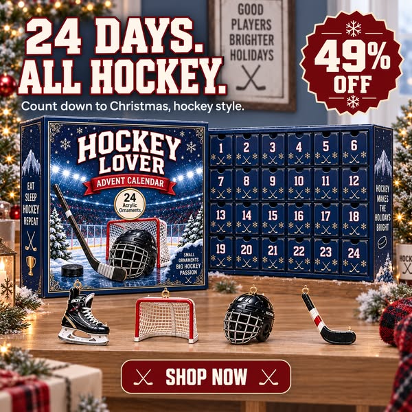 2026 Pucks & Presents – Hockey Lover Advent Calendar, 24 Ice Hockey-Themed