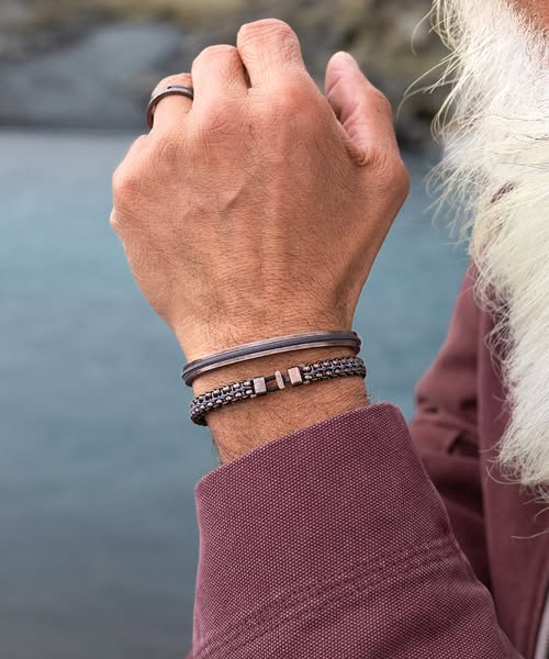 Pig & Hen Catena Venetian 7mm Slate Gray | Bronze | Chain Bracelet