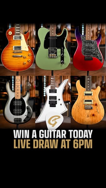 Win a dream guitar today at 6pm