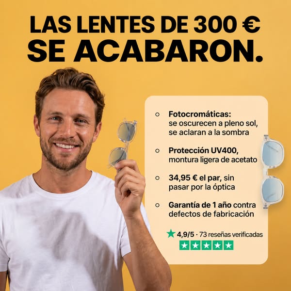 Fotocromáticas, sin el precio de la óptica