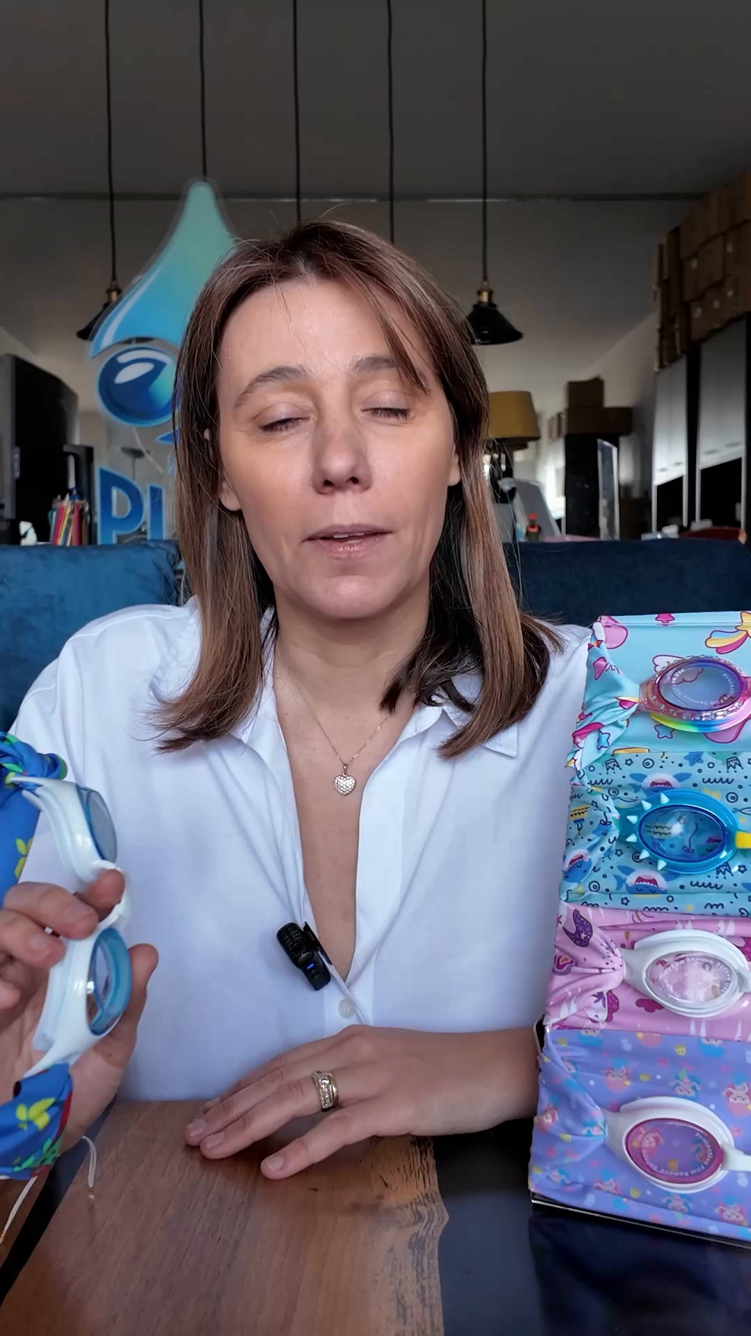 Ses premières lunettes de piscine
