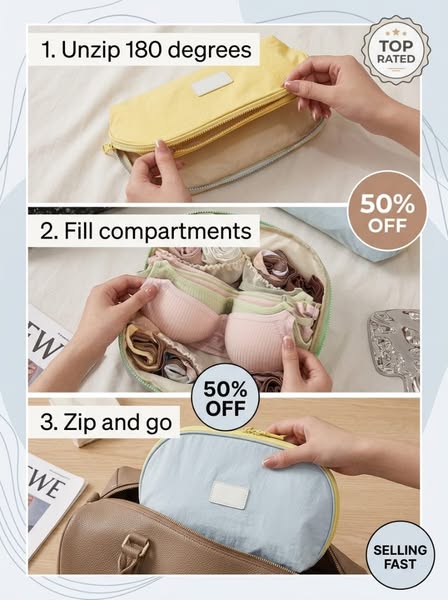 The Neat & Hygienic Way to Pack Lingerie