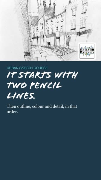 Two pencil lines, then the rest