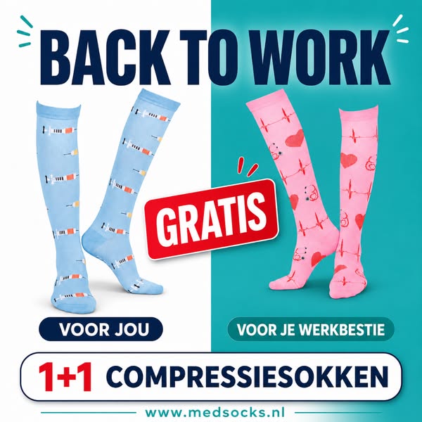 1 + 1 GRATIS compressiesokken