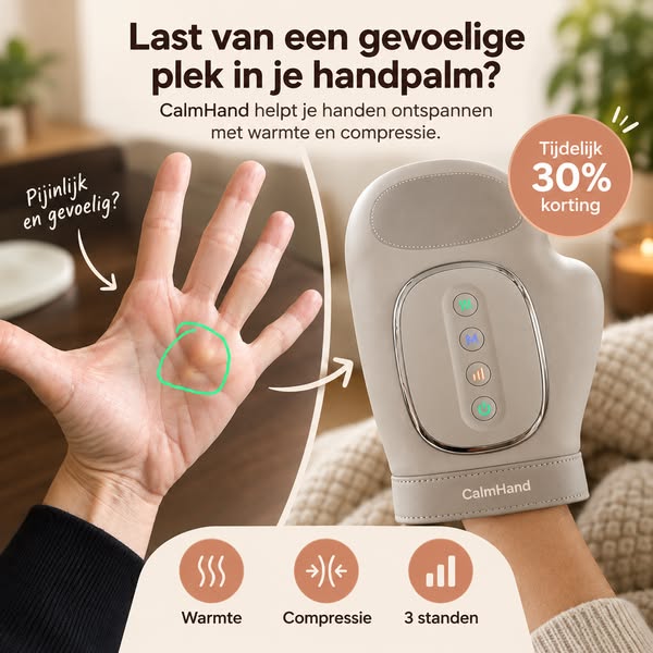 Last van een gevoelige handpalm? Ontspan je handen!