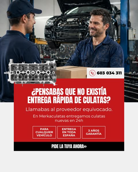 Culatas con hasta 3 años de garantía. Sin riesgos.