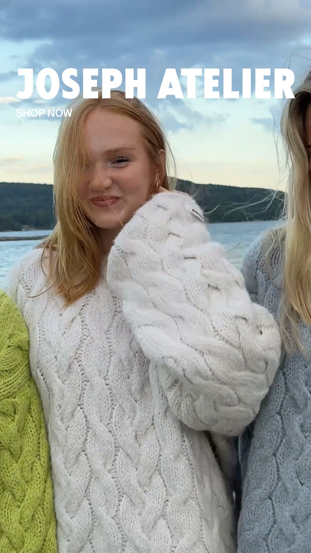 soft cable sweater cream
