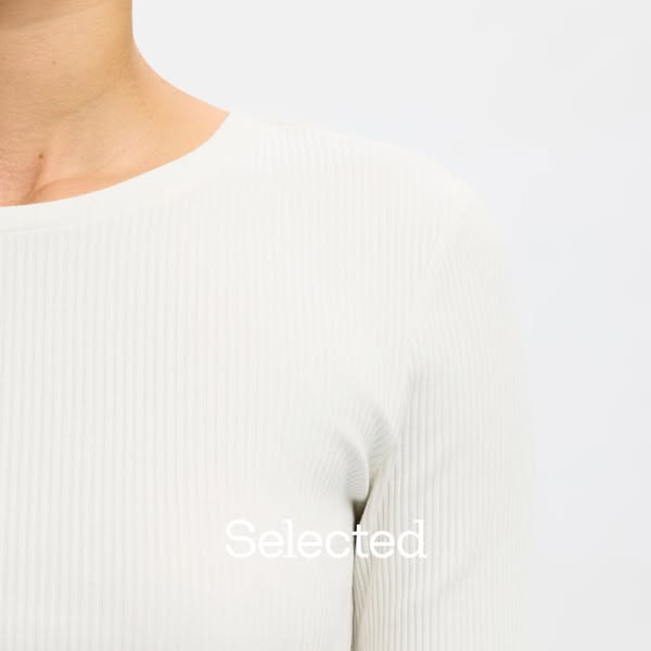 Ribbed Long Sleeved Top - Women