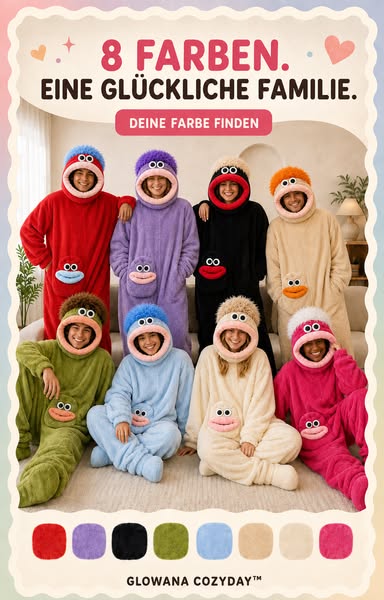 8 Farben. Eine glückliche Familie.