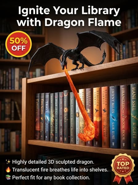 Dragon Flame Book Nook
