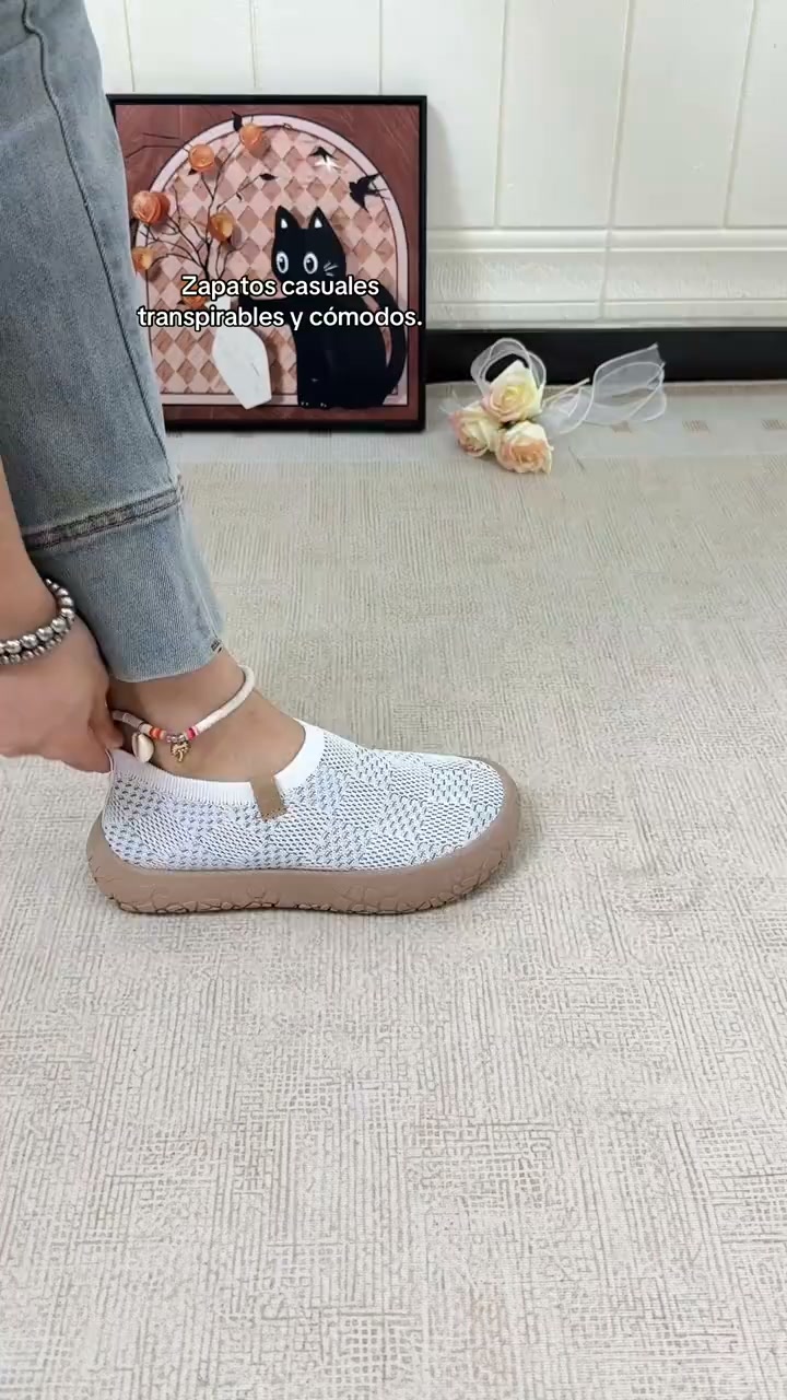 Breathable Knit Slip-On Casual Shoes