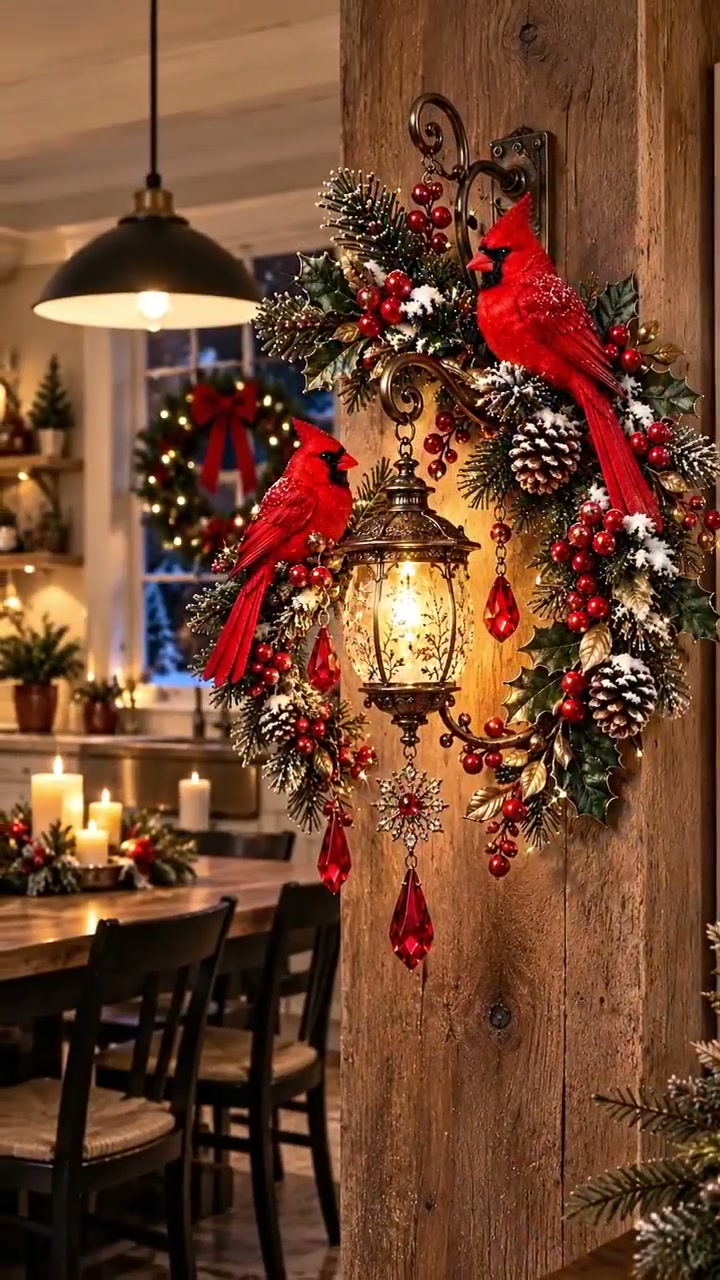 Cardinal Christmas Lantern Glow™ – Lighted Holiday Wall Decor