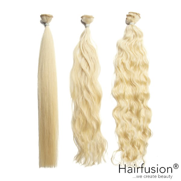 50 gr. INVISIBLE/GENIUS Tresse EINFARBIG Echthaar 40-70 cm - 613 Vanilla Blond - 70 CM - Straight