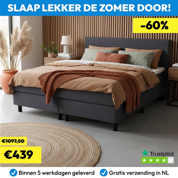 Haluta - Complete Boxspring - 160 x 200 cm