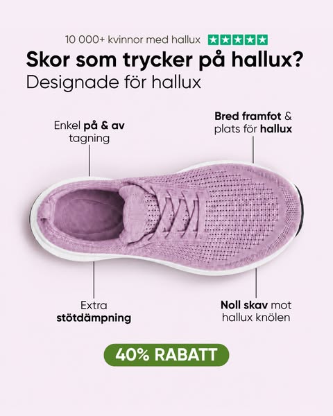 Spara 40% + fri frakt idag!