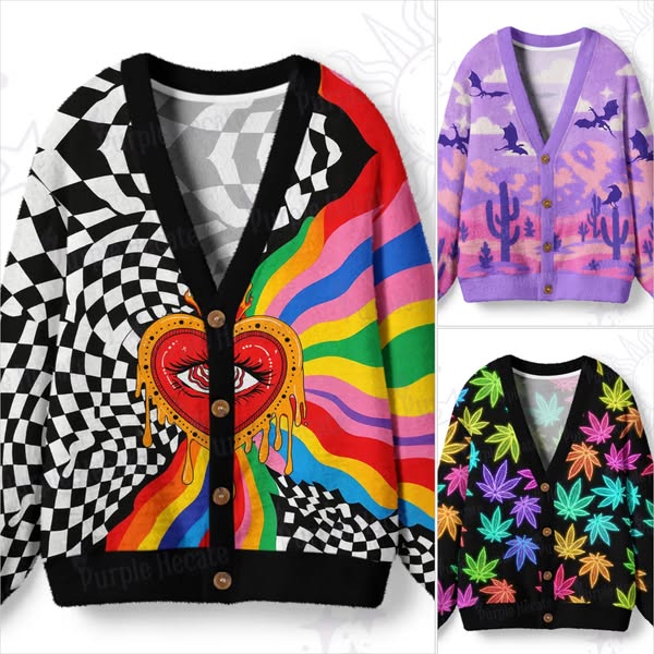 Magic Mystical Ugly Cardigan Sweaters Sale| Purplehecate