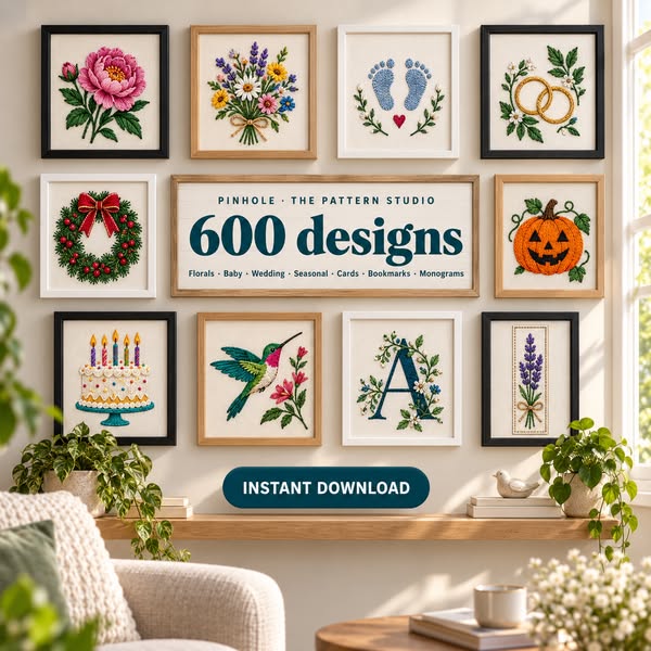 600 numbered designs.