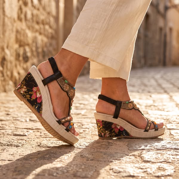 The Talia Medallion Wedge