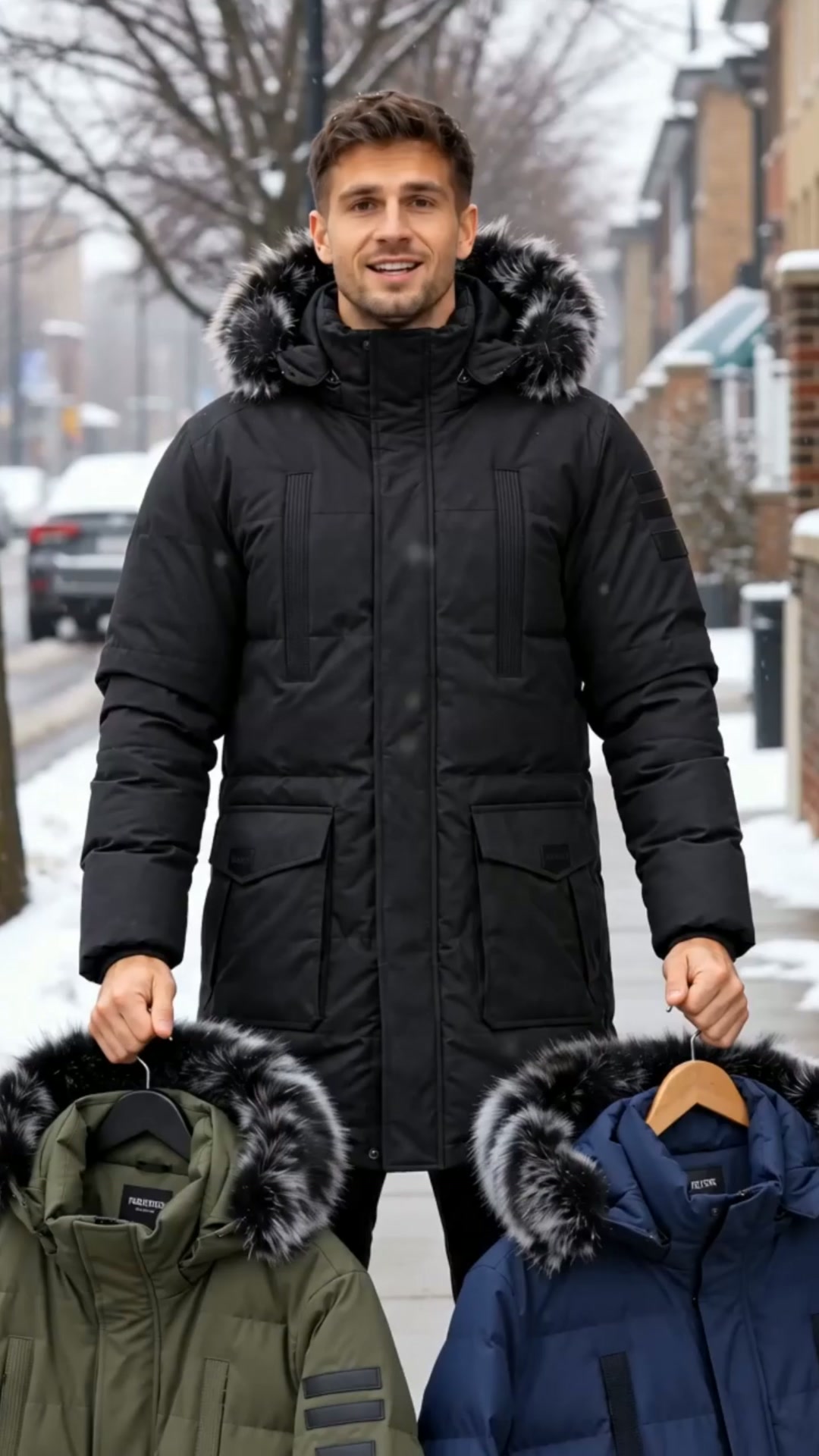 KZZ Men's Winter Casual Parka