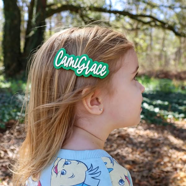 Hair Clip With Name Custom
